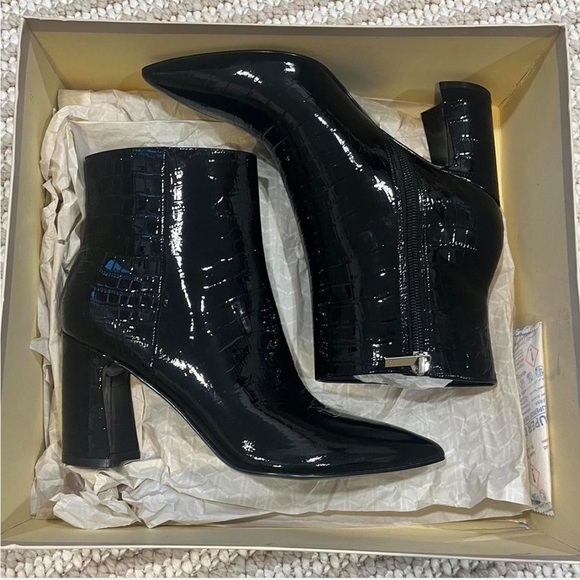 Marc Fisher Shoes - Marc Fisher Daith Black Patent Booties NEW IN BOX